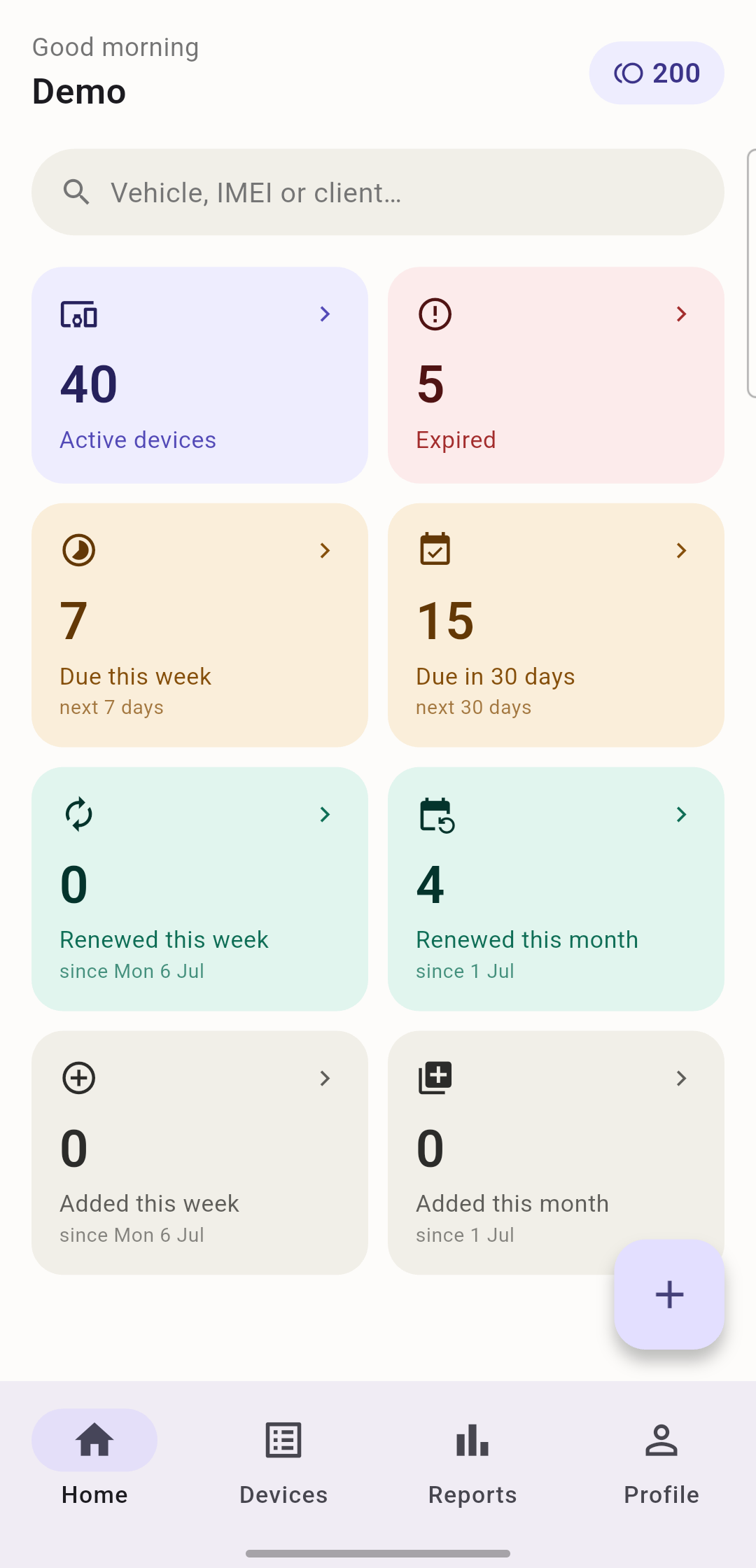 RenewTrack dashboard